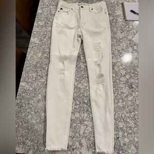 KanCan White Distressed Skinny Jeans